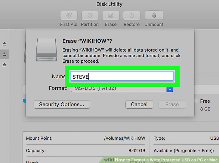 How to format a usb for mac and pc use